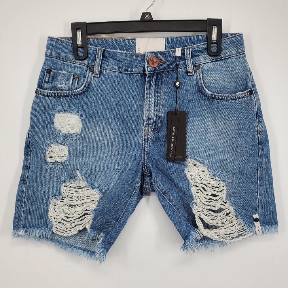Women's OneTeaspoon Shorts Stevies Distressed Denim Size 26 NEW B10